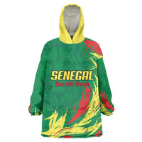 Senegal Football Pride Custom Wearable Blanket Hoodie Les Lions de la Teranga