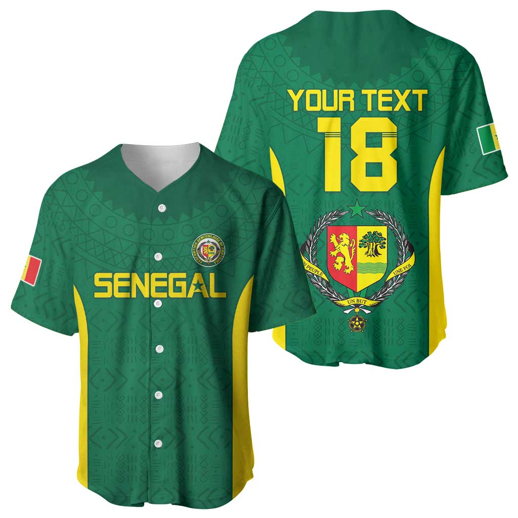 Senegal Football Custom Baseball Jersey Pride of African Champions