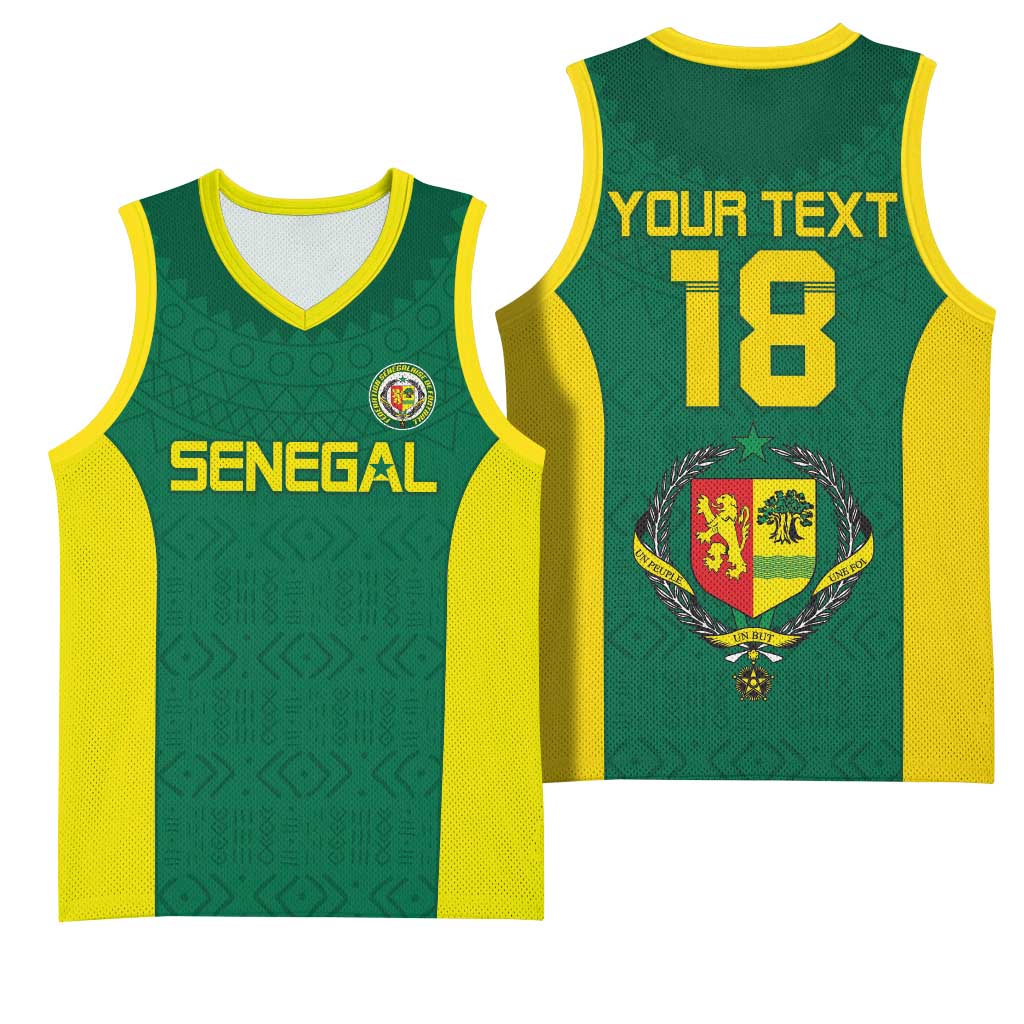 Senegal Football Custom Basketball Jersey Pride of African Champions
