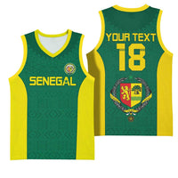 Senegal Football Custom Basketball Jersey Pride of African Champions
