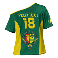 Senegal Football Custom Cross Shoulder Shirt Pride of African Champions