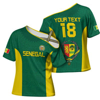 Senegal Football Custom Cross Shoulder Shirt Pride of African Champions