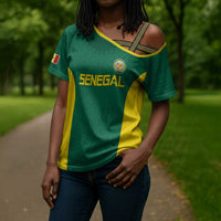 Senegal Football Custom Cross Shoulder Shirt Pride of African Champions