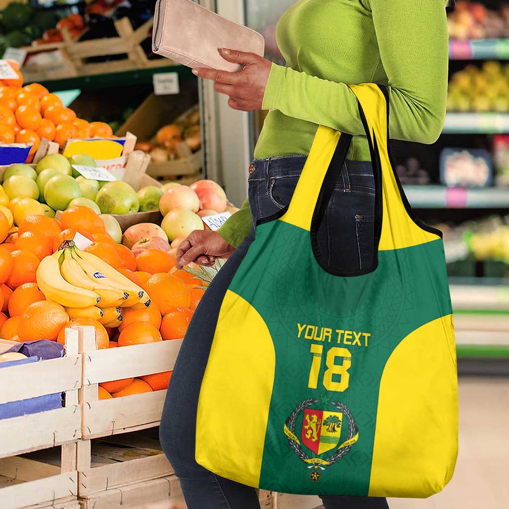 Senegal Football Custom Grocery Bag Pride of African Champions