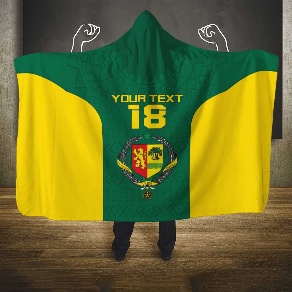 Senegal Football Custom Hooded Blanket Pride of African Champions