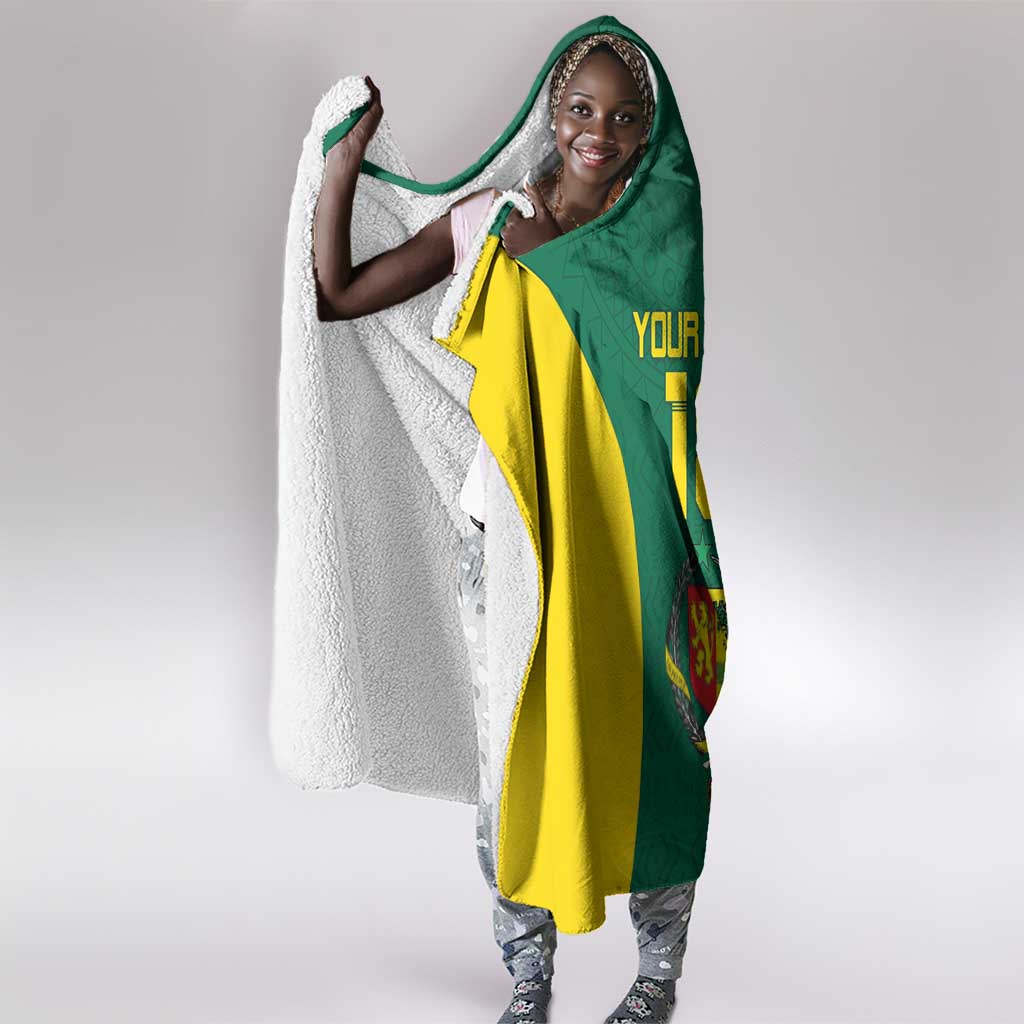 Senegal Football Custom Hooded Blanket Pride of African Champions