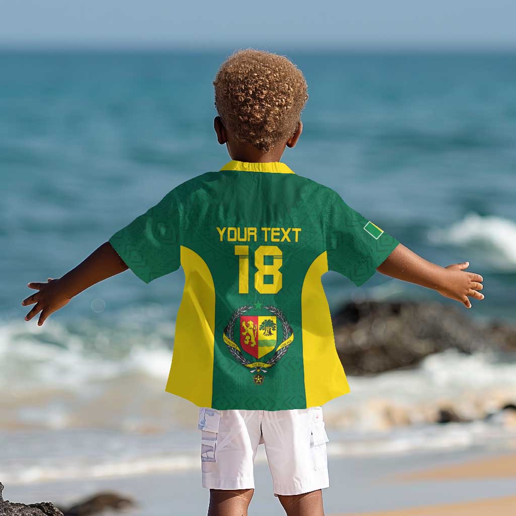 Senegal Football Custom Kid Hawaiian Shirt Pride of African Champions