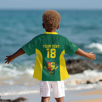 Senegal Football Custom Kid Hawaiian Shirt Pride of African Champions