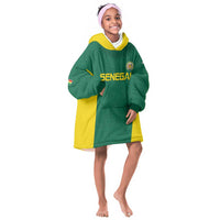 Senegal Football Custom Kid Wearable Blanket Hoodie Pride of African Champions