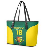 Senegal Football Custom Leather Tote Bag Pride of African Champions