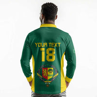 Senegal Football Custom Long Sleeve Polo Shirt Pride of African Champions