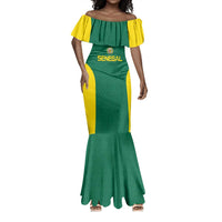 Senegal Football Custom Mermaid Dress Pride of African Champions