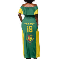 Senegal Football Custom Off Shoulder Maxi Dress Pride of African Champions