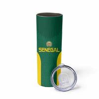 Senegal Football Custom Skinny Tumbler Pride of African Champions