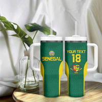 Senegal Football Custom Tumbler With Handle Pride of African Champions