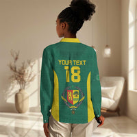 Senegal Football Custom Women Casual Shirt Pride of African Champions