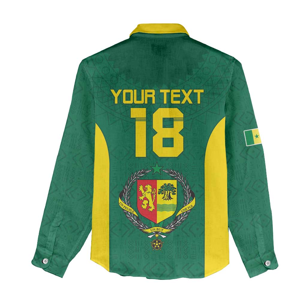 Senegal Football Custom Women Casual Shirt Pride of African Champions