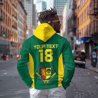 Senegal Football Custom Zip Hoodie Pride of African Champions