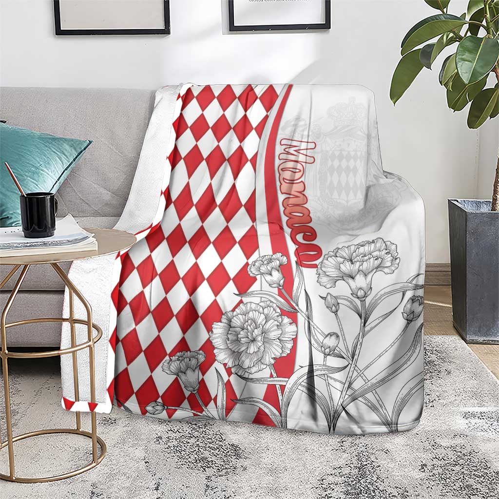 Monaco Deo Juvante Blanket Lozenge Flag Style