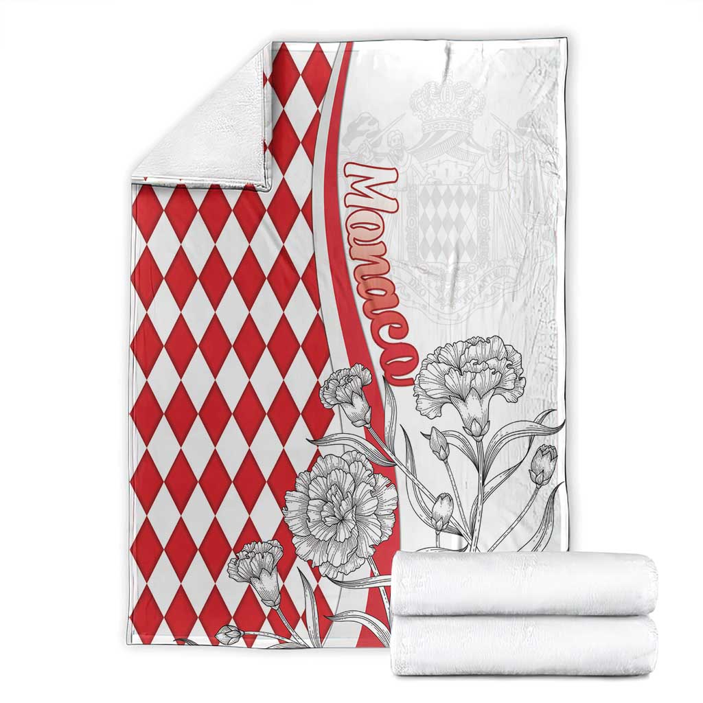 Monaco Deo Juvante Blanket Lozenge Flag Style