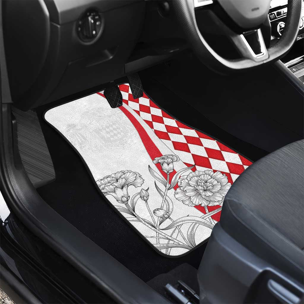 Monaco Deo Juvante Car Mats Lozenge Flag Style