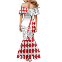 Monaco Deo Juvante Family Matching Mermaid Dress and Hawaiian Shirt Lozenge Flag Style