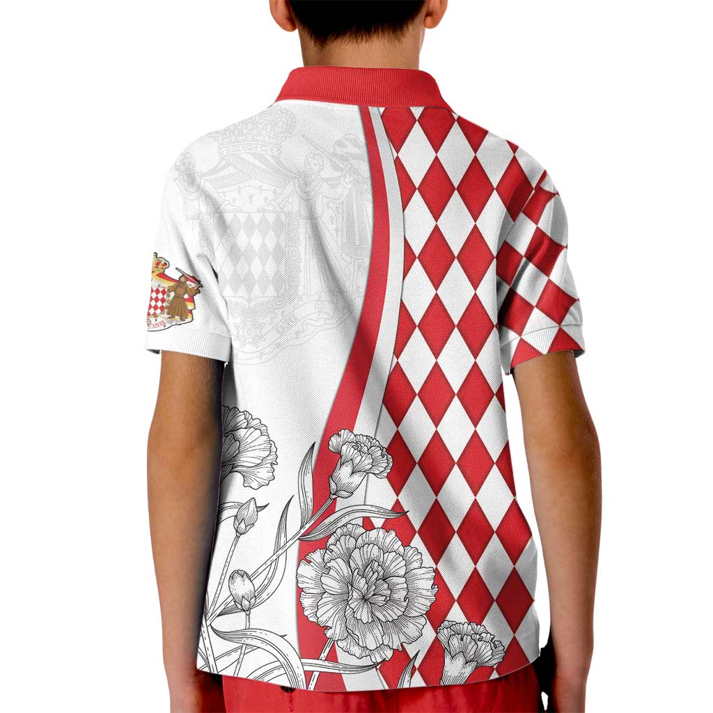 Monaco Deo Juvante Kid Polo Shirt Lozenge Flag Style