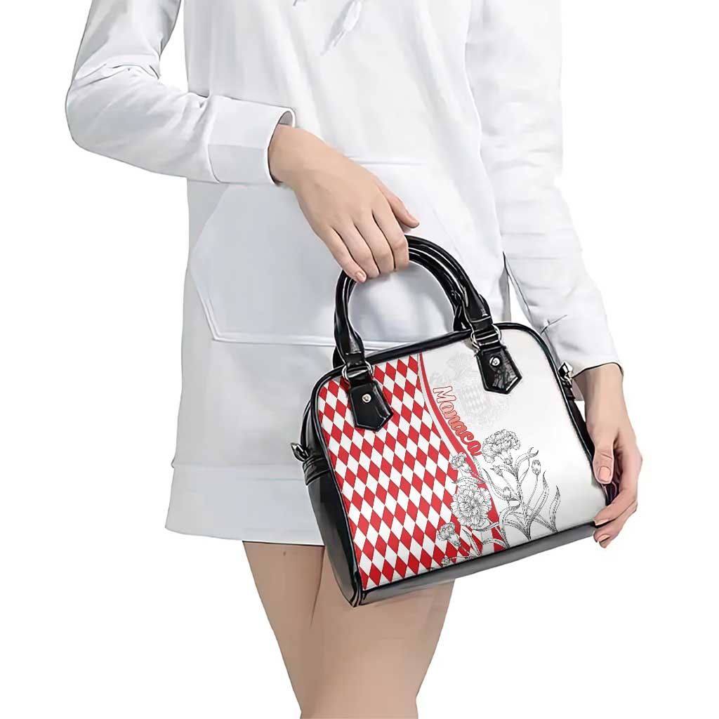 Monaco Deo Juvante Shoulder Handbag Lozenge Flag Style