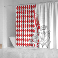 Monaco Deo Juvante Shower Curtain Lozenge Flag Style
