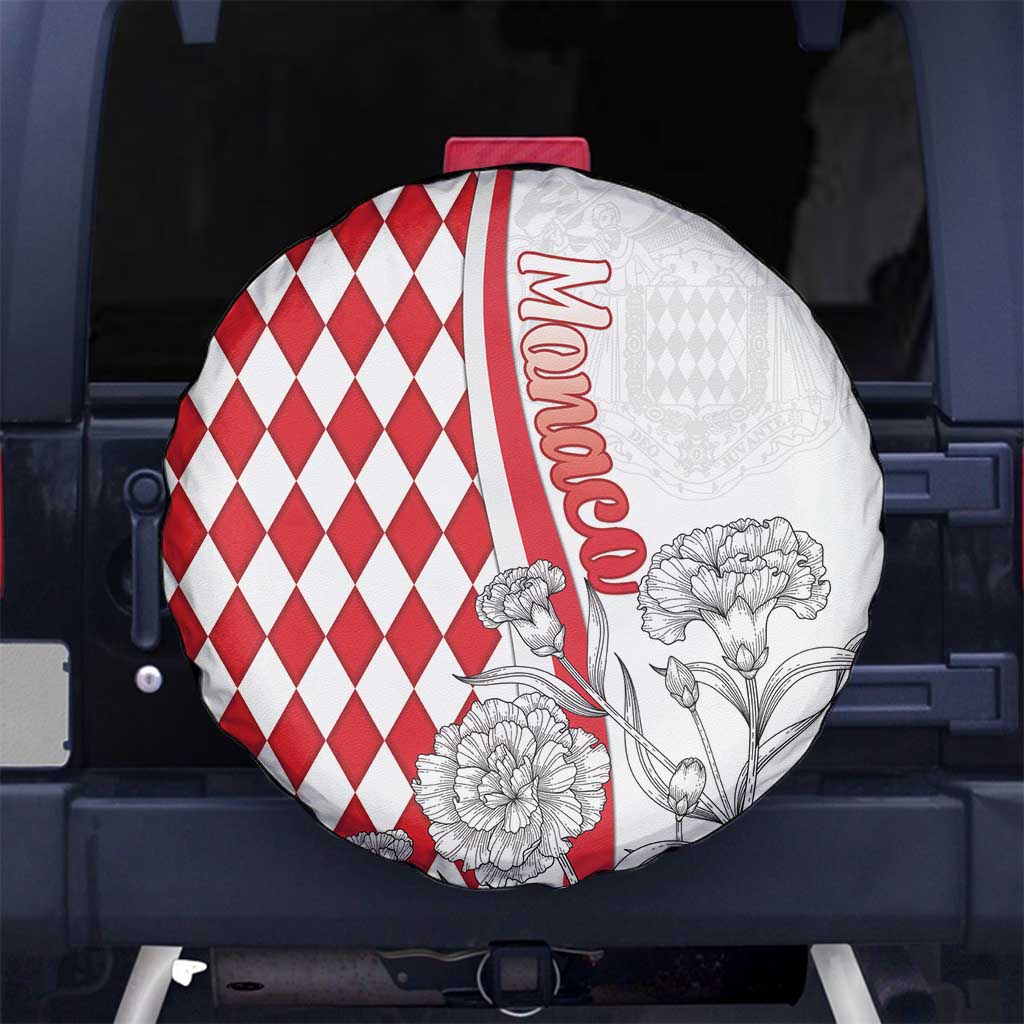 Monaco Deo Juvante Spare Tire Cover Lozenge Flag Style