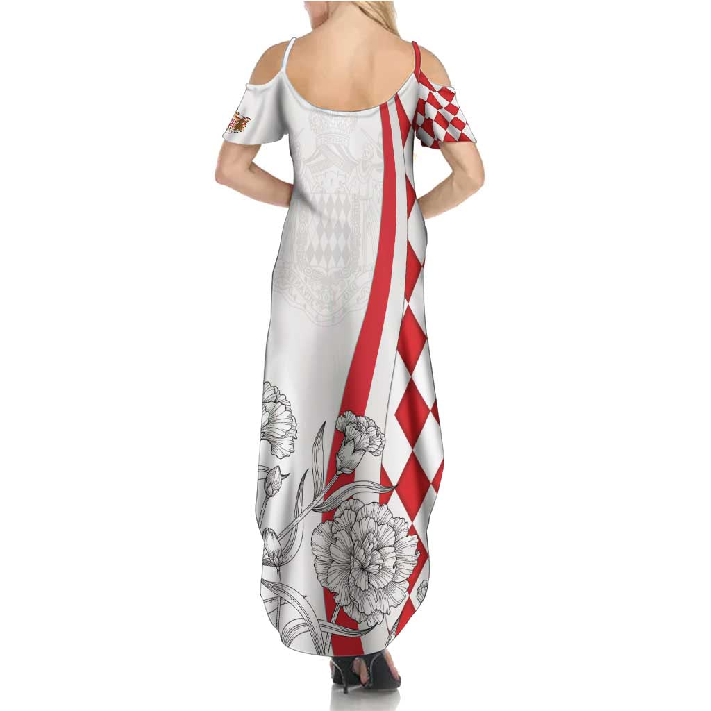 Monaco Deo Juvante Summer Maxi Dress Lozenge Flag Style