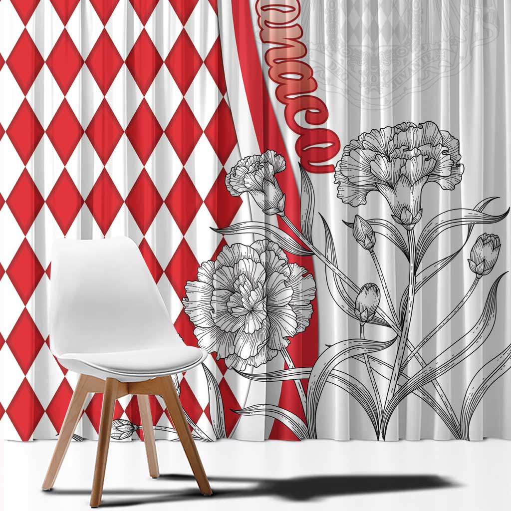 Monaco Deo Juvante Window Curtain Lozenge Flag Style