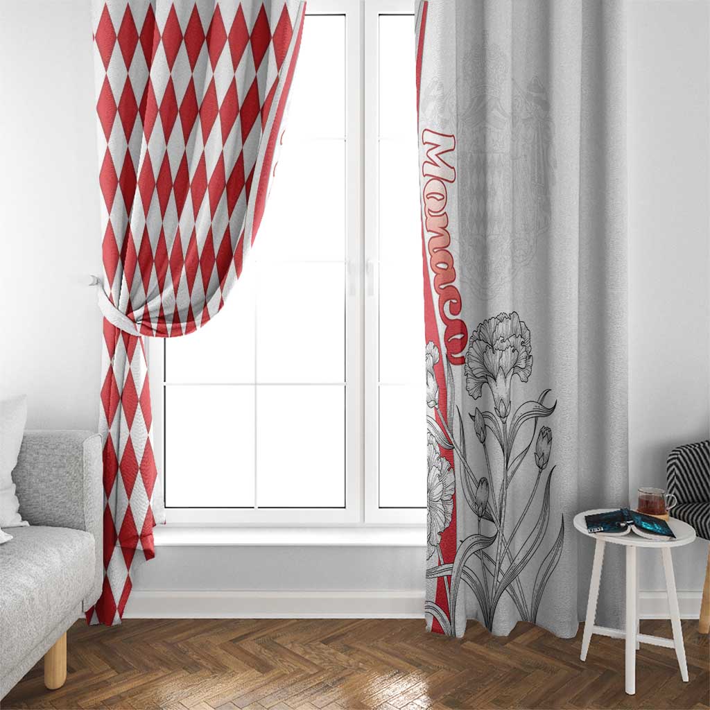 Monaco Deo Juvante Window Curtain Lozenge Flag Style