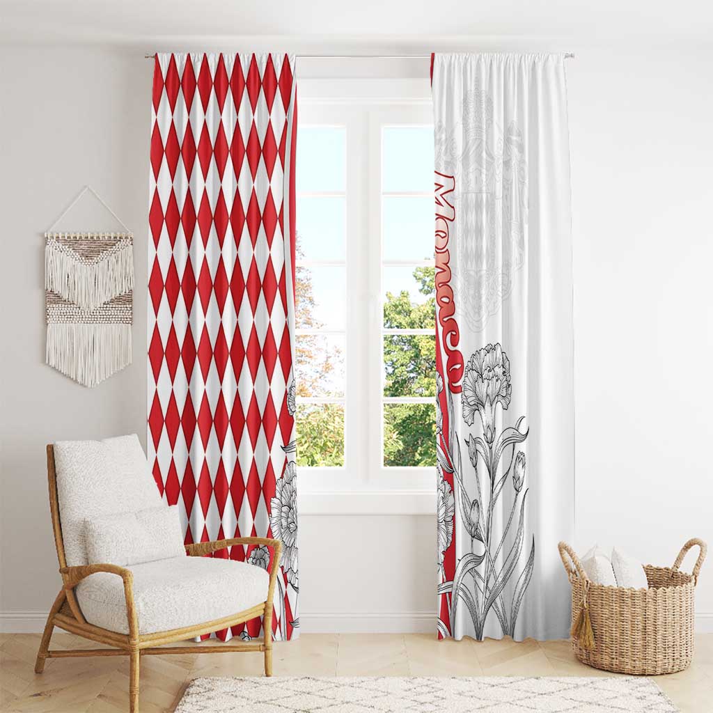 Monaco Deo Juvante Window Curtain Lozenge Flag Style