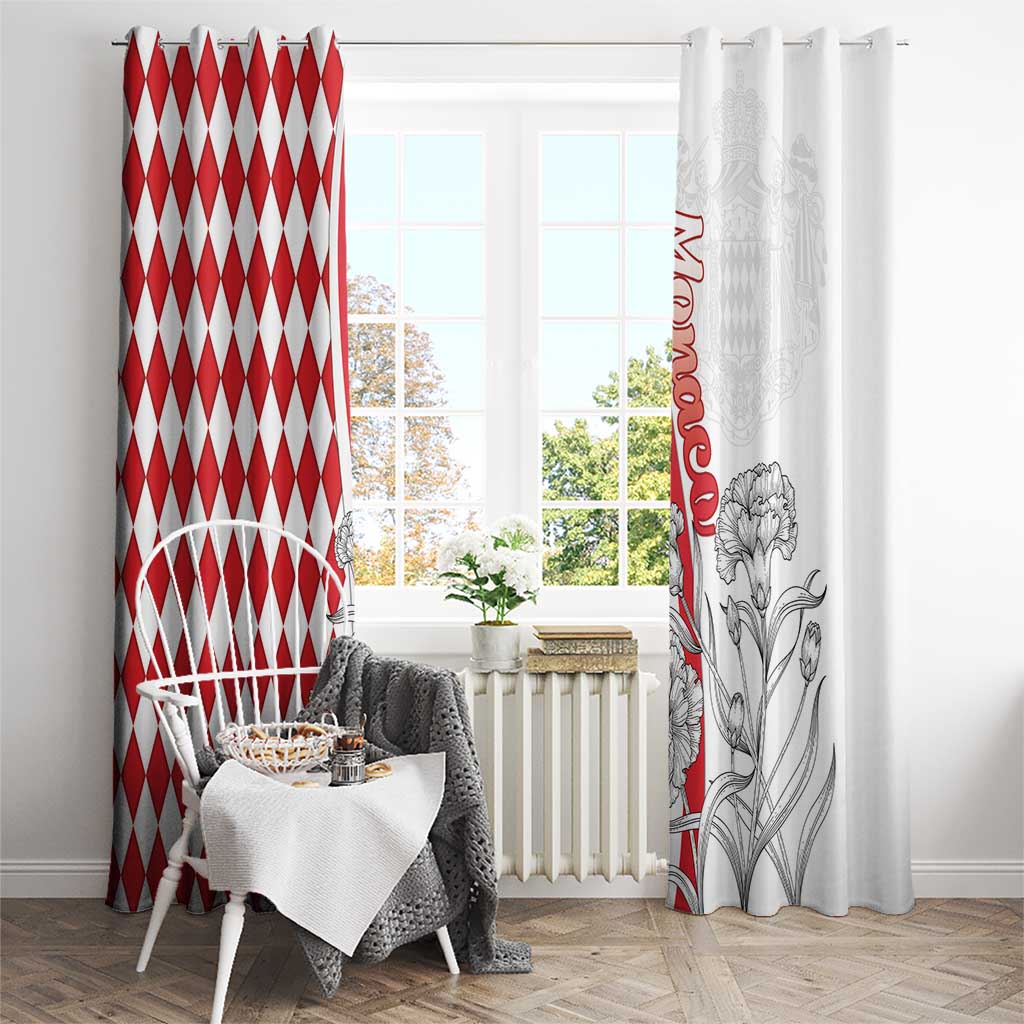 Monaco Deo Juvante Window Curtain Lozenge Flag Style