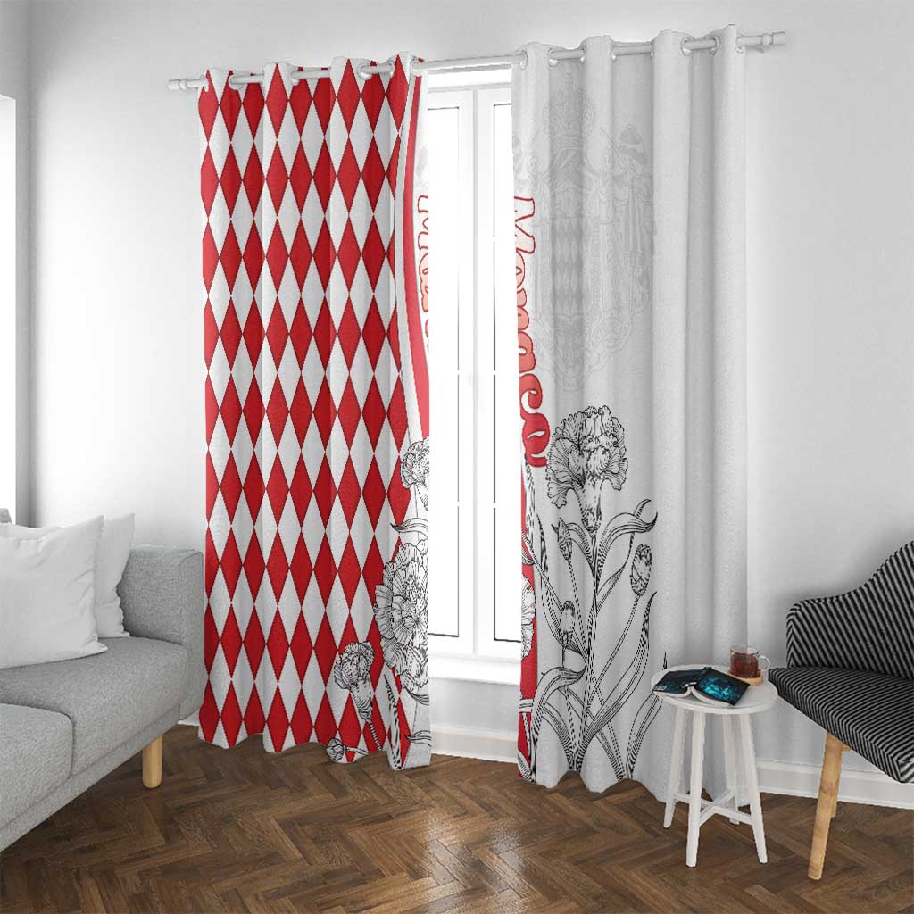 Monaco Deo Juvante Window Curtain Lozenge Flag Style