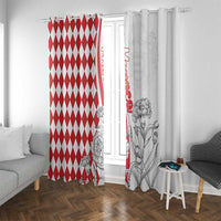 Monaco Deo Juvante Window Curtain Lozenge Flag Style
