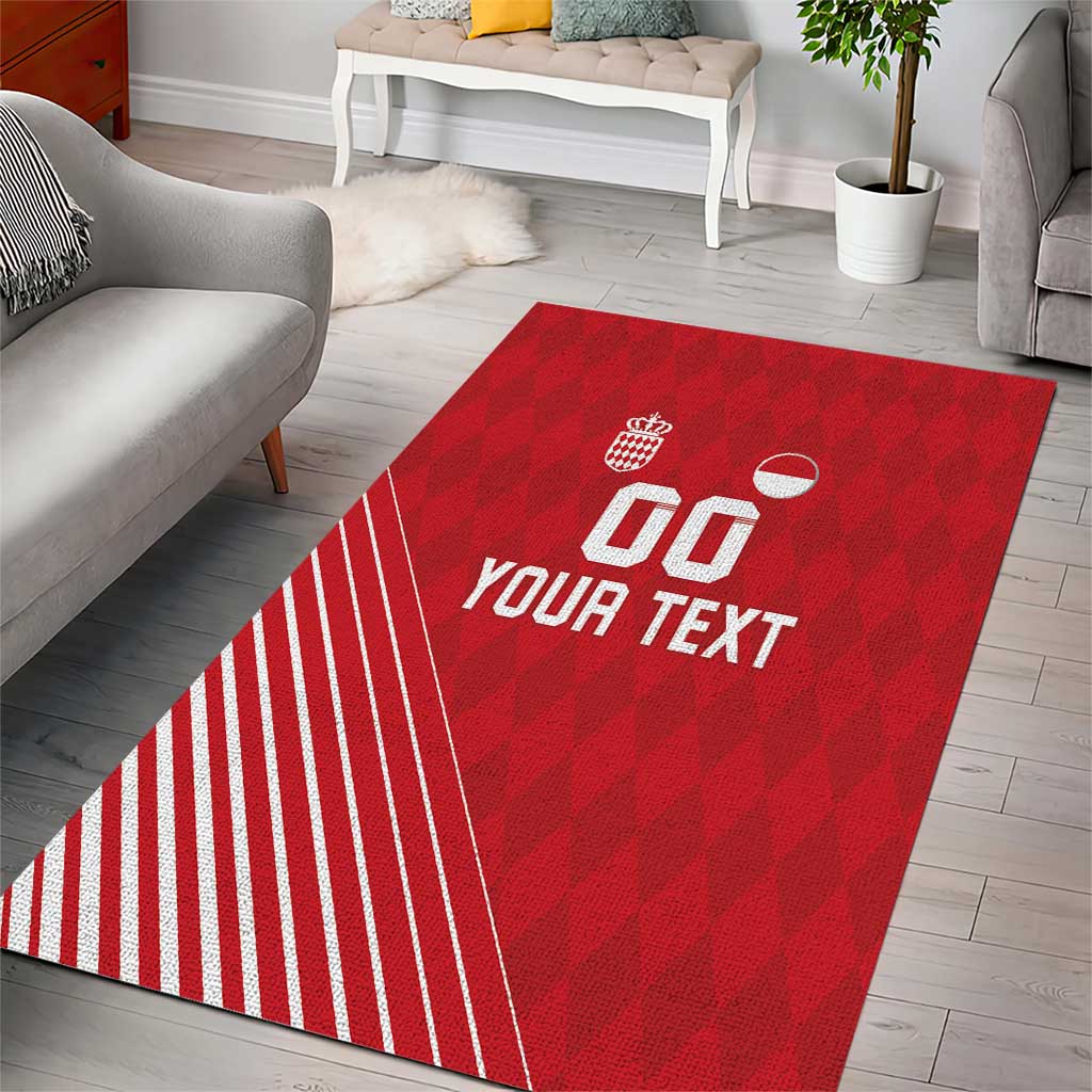 Custom Monaco Football Area Rug Go Champion 2025