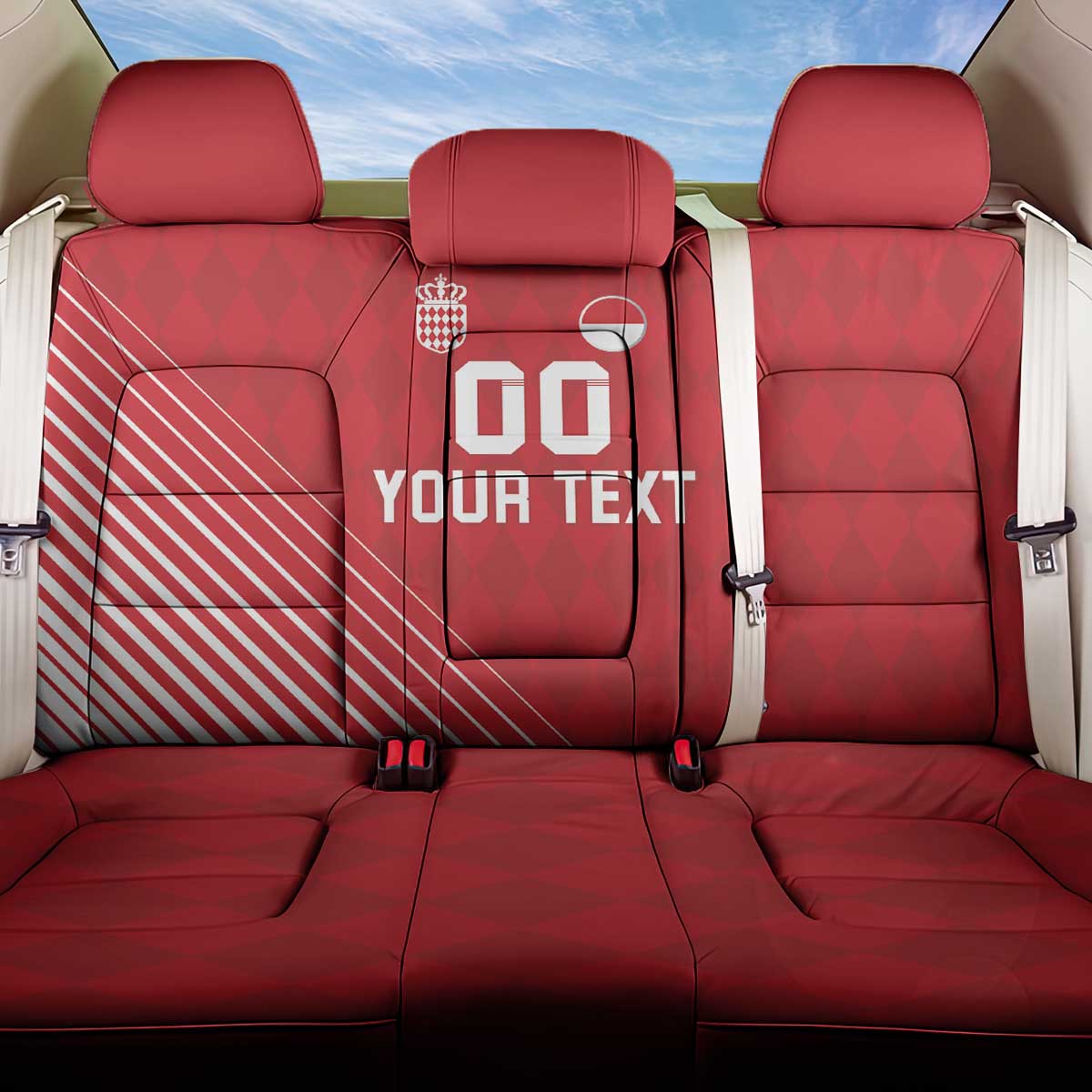 Custom Monaco Football Back Car Seat Cover Go Champion 2025