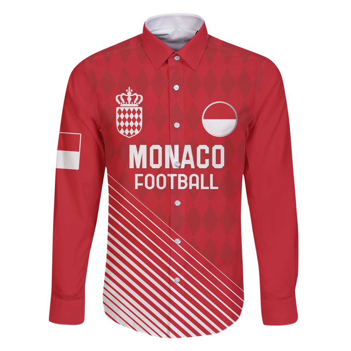 Custom Monaco Football Family Matching Off The Shoulder Long Sleeve Dress and Hawaiian Shirt Go Champion 2025