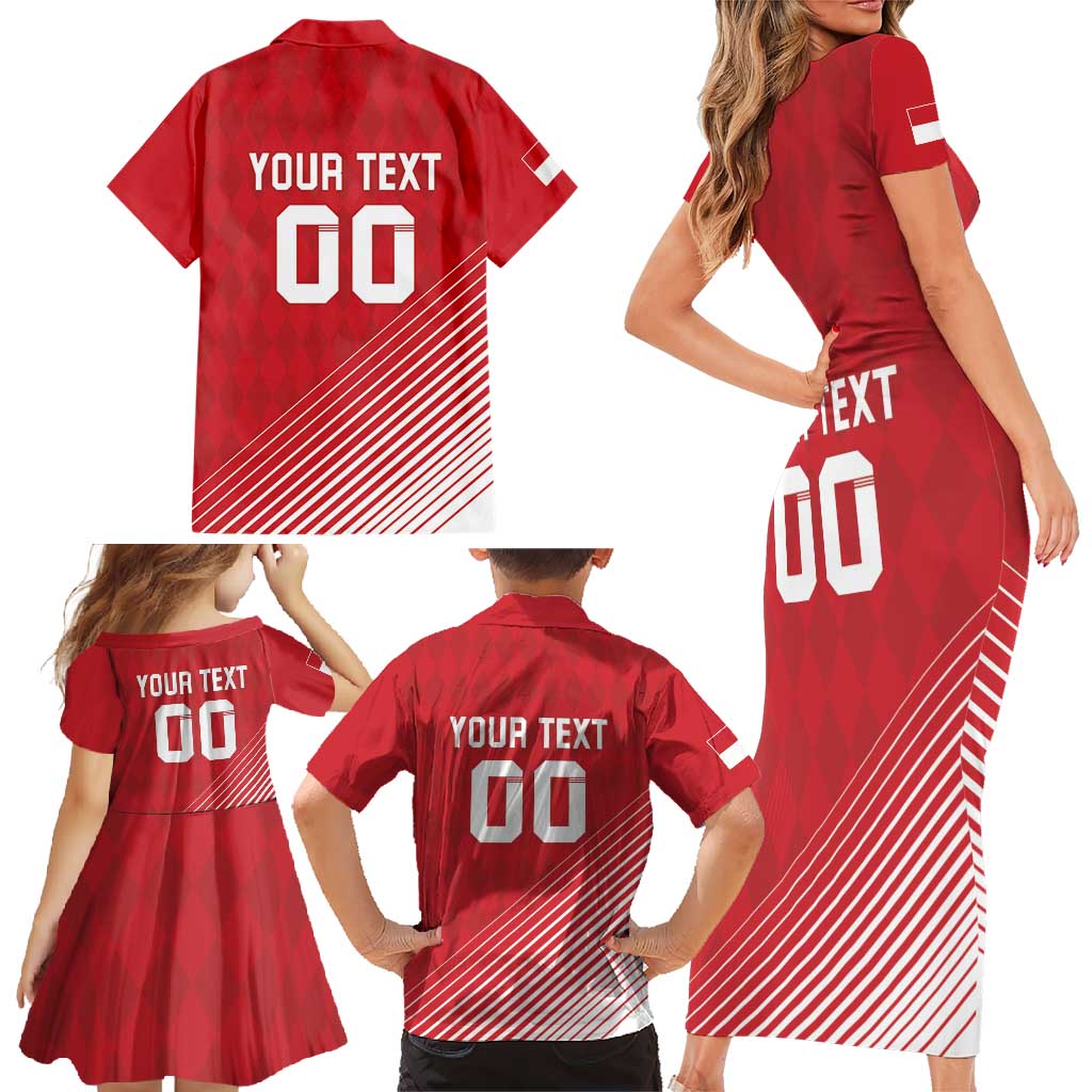 Custom Monaco Football Family Matching Short Sleeve Bodycon Dress and Hawaiian Shirt Go Champion 2025