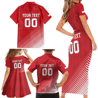 Custom Monaco Football Family Matching Short Sleeve Bodycon Dress and Hawaiian Shirt Go Champion 2025