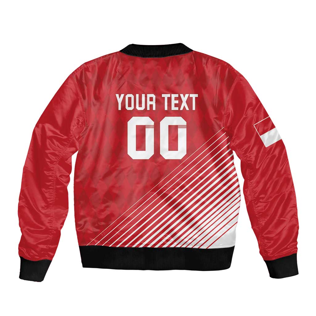 Custom Monaco Football Sleeve Zip Bomber Jacket Go Champion 2025