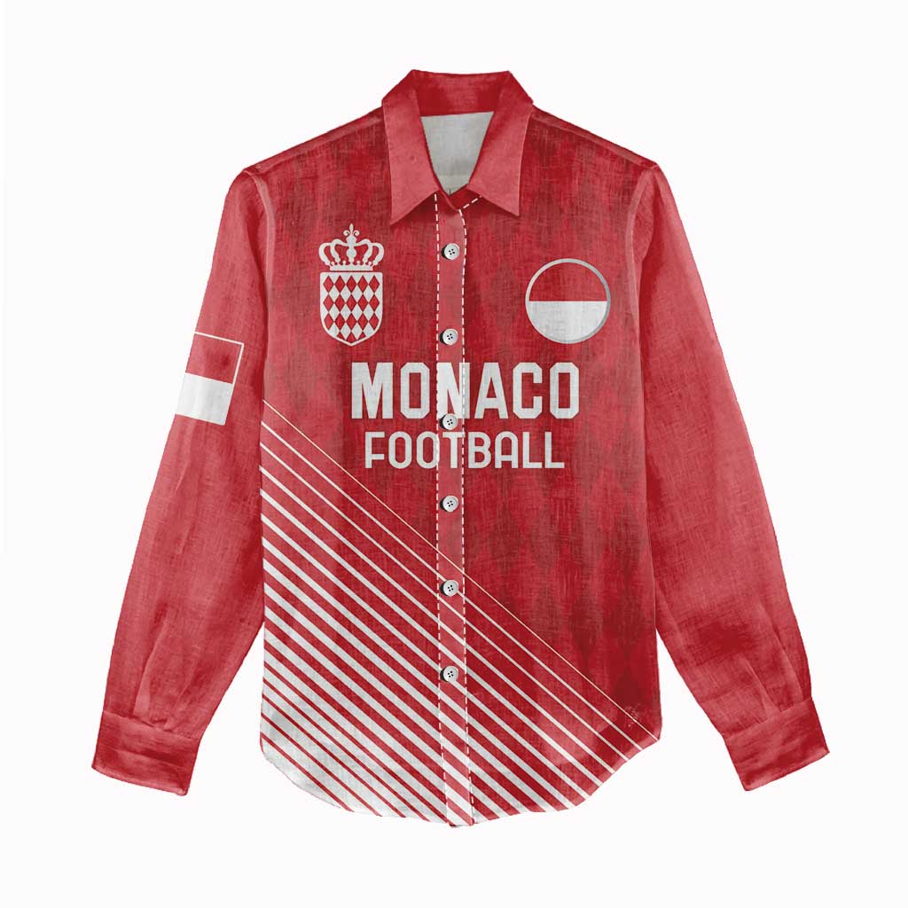Custom Monaco Football Women Casual Shirt Go Champion 2025