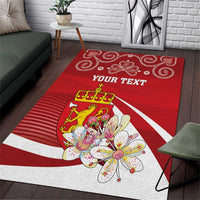 Personalized Norway Constitution Day Area Rug Norwegian Lion Pyramidal Saxifrage