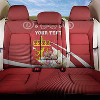 Personalized Norway Constitution Day Back Car Seat Cover Norwegian Lion Pyramidal Saxifrage