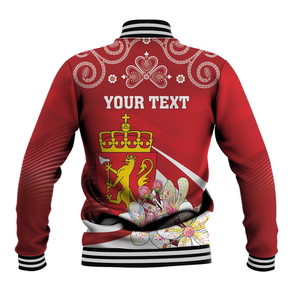 Personalized Norway Constitution Day Baseball Jacket Norwegian Lion Pyramidal Saxifrage