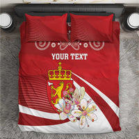 Personalized Norway Constitution Day Bedding Set Norwegian Lion Pyramidal Saxifrage