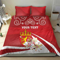 Personalized Norway Constitution Day Bedding Set Norwegian Lion Pyramidal Saxifrage