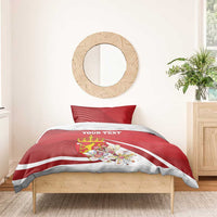 Personalized Norway Constitution Day Bedding Set Norwegian Lion Pyramidal Saxifrage